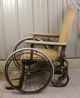 Antique Vintage Wood Wooden Adjustable Wheelchair - Halloween Fully Functional 1900-1950 photo 7