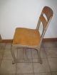 Vintage Wood/metal Children ' S Elementary School Chair Shabby American Seating Post-1950 photo 1