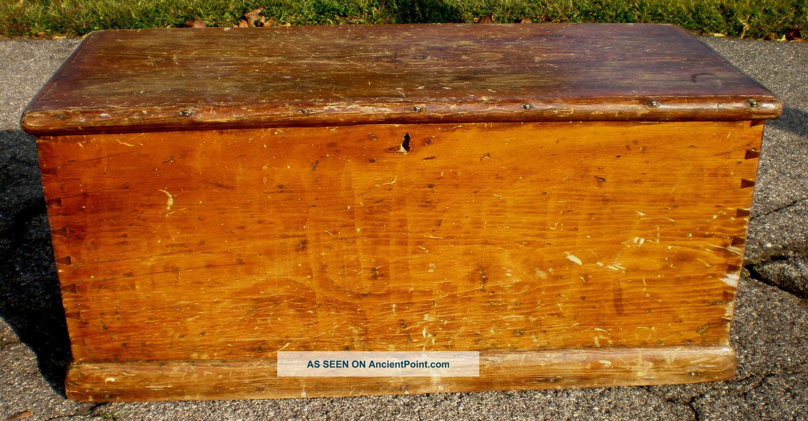 Antique Hope Chest / Trunk - 100 Years Old - Solid - Needs Some Tlc 1800-1899 photo