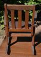 Antique Oak Wood Childs Rocking Chair Arts And Crafts Mission Style 1900-1950 photo 5