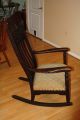 Antique Northwind Large Oak Rocking Chair With Carved Face Rocker Early 1900 ' S 1900-1950 photo 5