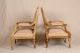 Fine Pair French Louis Xvi Carved Gilt Antique Upholstered Fauteuil Arm Chairs 1800-1899 photo 4