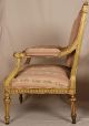 Fine Pair French Louis Xvi Carved Gilt Antique Upholstered Fauteuil Arm Chairs 1800-1899 photo 6