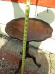 Vintage Mid - Century Queen Anne Style Tea Table With Hinged Pie Crust Top Post-1950 photo 10