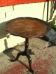 Vintage Mid - Century Queen Anne Style Tea Table With Hinged Pie Crust Top Post-1950 photo 1