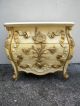 French Bombay Carved Painted End Table / Commode 2696 Post-1950 photo 1