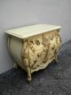 French Bombay Carved Painted End Table / Commode 2696 Post-1950 photo 4