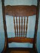 4 Matching Oak Pressed Back Chairs - Arm Chair - 1900 ' S 1900-1950 photo 1