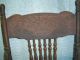 4 Matching Oak Pressed Back Chairs - Arm Chair - 1900 ' S 1900-1950 photo 7