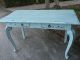 Vintage Writing Table Desk Painted With Annie Sloan Chalk Paint Distressed Post-1950 photo 2