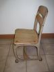 Vintage Wood/metal Children ' S Preschool School Chair Shabby American Seating 11 Post-1950 photo 1