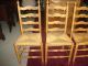 Vintage Antique Oak Caned Ladder Back Chairs Special $300 Post-1950 photo 1