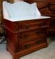 Great 3 Piece 1870 ' S Victorian Walnut Marble Top Bedroom Set 1800-1899 photo 1