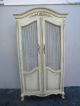Pair Of Tall French Painted Armoires With A Desk By White 2685 Post-1950 photo 5