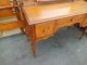 50790 Antique Maple Vanity Desk With Swivel Mirror 1900-1950 photo 5
