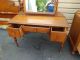 50790 Antique Maple Vanity Desk With Swivel Mirror 1900-1950 photo 6