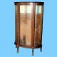Finish Oak Antique Curved Glass China Cabinet Claw Feet Mirrored Back 1800-1899 photo 1
