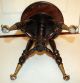 Antique Vintage Organ Piano Stool Claw Foot Glass Balls 1800-1899 photo 3