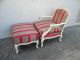 French Carved Washed Lounge Chair With Ottoman 2737 Post-1950 photo 3