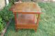 Antique Large Square Wood Coffee End Side Occasional Table Nightstand Vintage Post-1950 photo 2