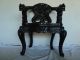 Japanese 1930s Antique Carved Black Lacquered Chair With Dragons & Phoenix 1900-1950 photo 1