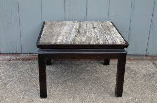 Mid Century Modern Widdicomb Small Marble Top Side Table photo