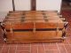 Refinished Flat Top Steamer Trunk Antique Chest With Working Lock And Key 1800-1899 photo 4