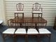 50373 Antique Mahogany Shield Back Dining Room Set China Table 6 Chairs Chair S 1900-1950 photo 1