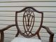50373 Antique Mahogany Shield Back Dining Room Set China Table 6 Chairs Chair S 1900-1950 photo 2