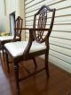 50373 Antique Mahogany Shield Back Dining Room Set China Table 6 Chairs Chair S 1900-1950 photo 4