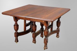 15679 Antique Cherry Dining/banquet Table - Victorian photo