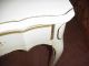 French Provincial Broyhill White Desk Laminate Top Gold Trim Vintage Post-1950 photo 5