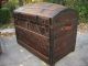 Antique 1800s Stage Coach Chest Steamer Trunk Hump Back Restored Refinished 1800-1899 photo 2