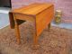 Antique Solid Quarter Sawn Oak Victorian Drop Leaf Table Great For Small Space 1900-1950 photo 1
