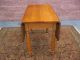 Antique Solid Quarter Sawn Oak Victorian Drop Leaf Table Great For Small Space 1900-1950 photo 4