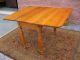 Antique Solid Quarter Sawn Oak Victorian Drop Leaf Table Great For Small Space 1900-1950 photo 6