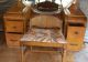 Vintage Art Deco Waterfall Vanity Dresser Unique Detailed W/ Stool.  A Must See 1900-1950 photo 6