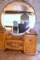 Vintage Art Deco Waterfall Vanity Dresser Unique Detailed W/ Stool.  A Must See 1900-1950 photo 7