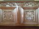 French Renaissance Dining Room Table & Court Cupboard Or Buffet Oak Parquet Tops Unknown photo 1