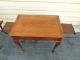 51053 Pair Hickory Chair Tea Table Stand W/ Pull Out Table Post-1950 photo 1