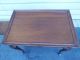 51053 Pair Hickory Chair Tea Table Stand W/ Pull Out Table Post-1950 photo 3