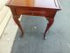 51053 Pair Hickory Chair Tea Table Stand W/ Pull Out Table Post-1950 photo 4