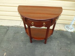 50607 Harden 1/2 Round Cherry Table With Drawer photo