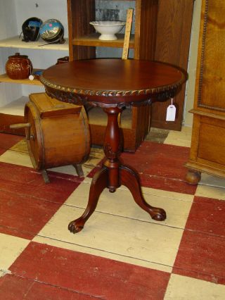 Carved Mahogany Parlor Table.  Available photo