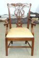 Set Of 6 Chippendale Mahogany Dining Chairs 1900-1950 photo 1