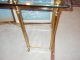 Vintage 1960s 60s Solid Brass & Glass Hollywood Regency Table Gallery La Barge Post-1950 photo 1