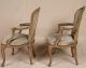 Pair Louis Xv French Antique Painted & Carved Fauteuil Arm Chairs Armchairs 1800-1899 photo 4
