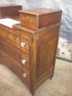 Victorian Antique Marble Top Bedroom Furniture Dresser Chest Refinished 1900-1950 photo 3