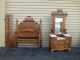 50714 Antique Victorian Full Size Bed With The Wood Rails 1800-1899 photo 11
