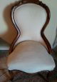 Antique Slipper Chair Queen Anne Cabriolet Legs Carved Hard Wood Reupolstered 1800-1899 photo 1